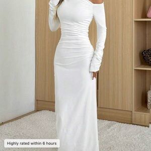 Elegant White Off-Shoulder Dress